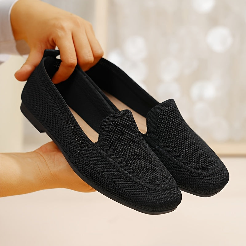 Women's Mesh Slip-On Shoes Casual Flat Rubber Sole Breathable Fabric