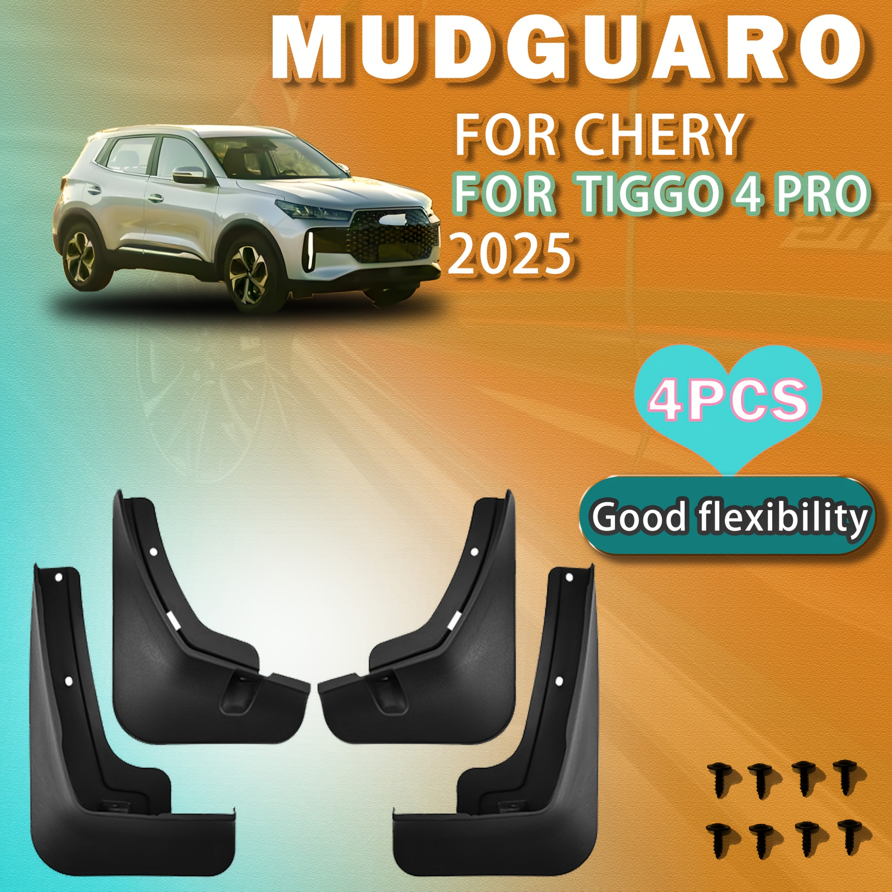 4Pcs Bardoshli PP Avtomobil Qorovullari Old va Orqa Rul uchun Çizishga Qarshi Fender Flaps