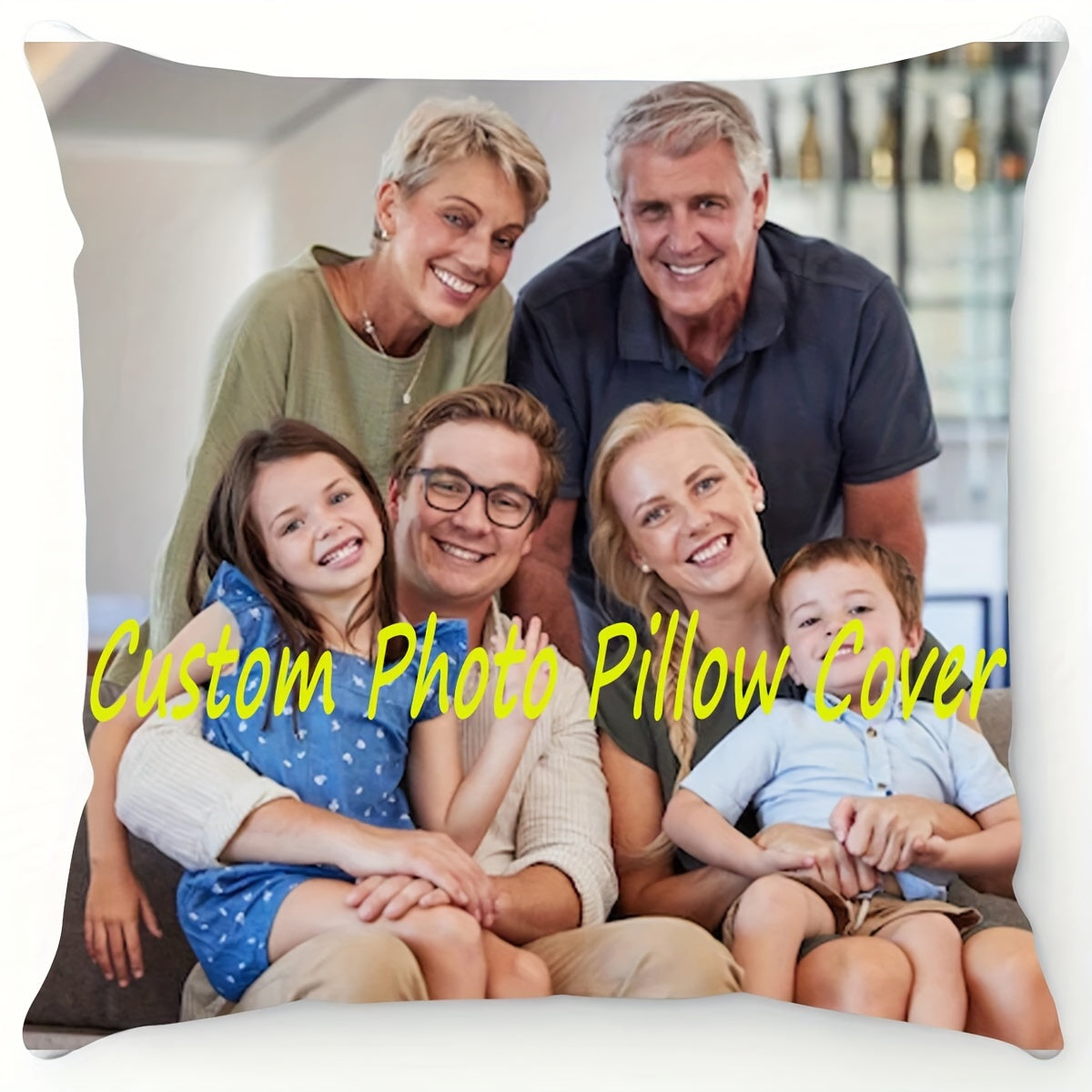 Personalized Photo Pillow Cover for Mother's Day Father's Day Thanksgiving Teacher Appreciation Polyester Single-Sided Print