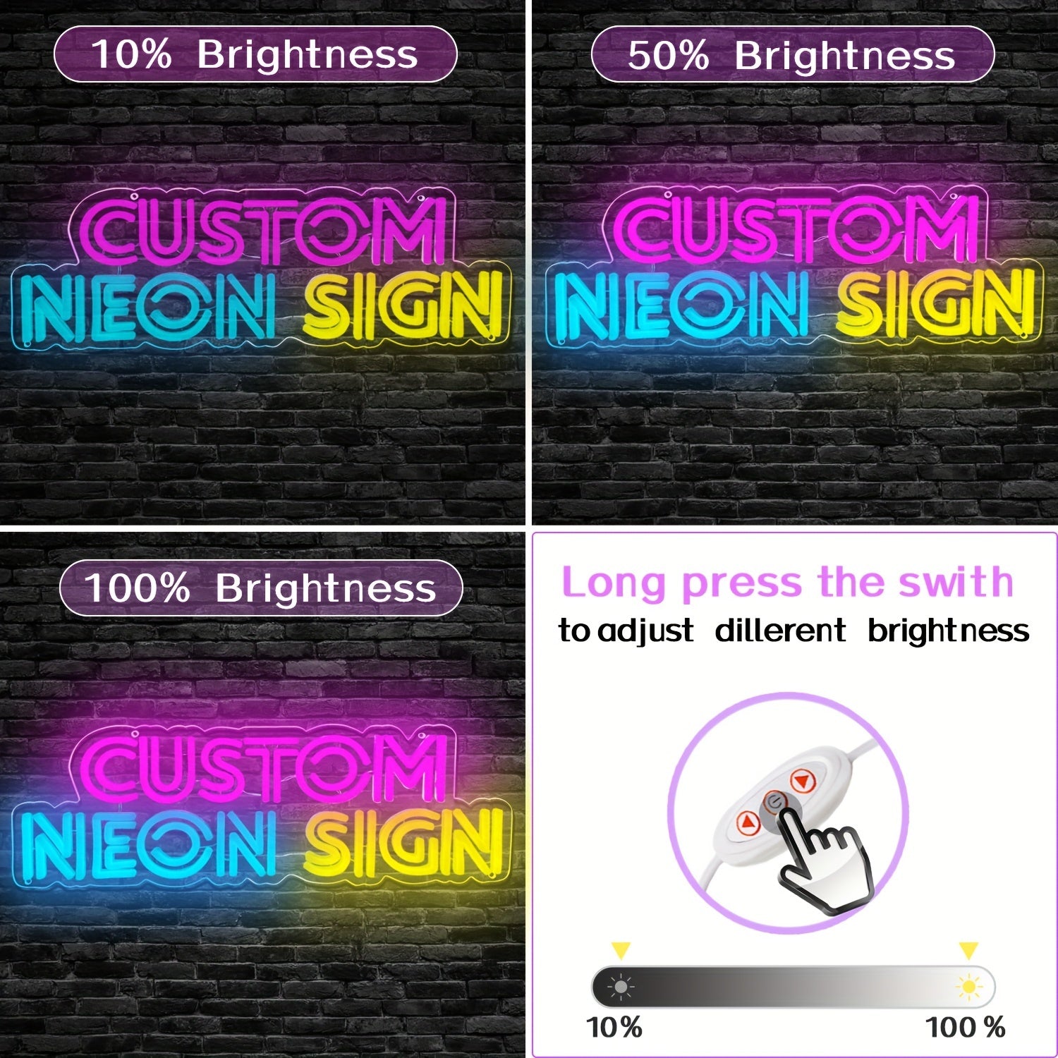 Customizable USB-Powered LED Neon Wall Decor for Weddings Birthdays Home Office Outdoor