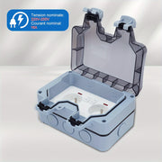 AC220V 16A Wall Socket Box with Indicator Light Switch for Kitchen Bathroom Garden