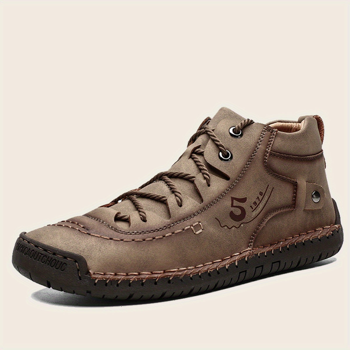 Erkaklar uchun qo'lda tayyorlangan vintage tasodifiy poyabzallar, bahor va kuzda yurish uchun mukammal.