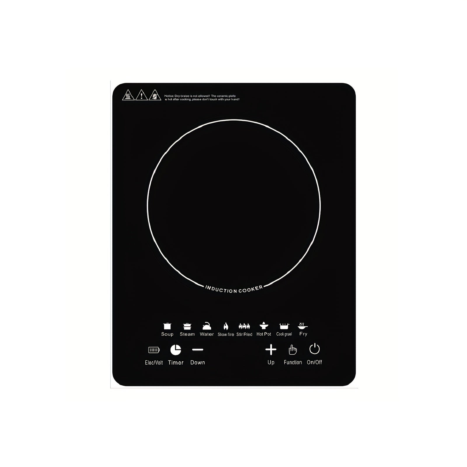 220V Induction Cooktop with Precision Temperature Control Easy to Clean Oil Resistant