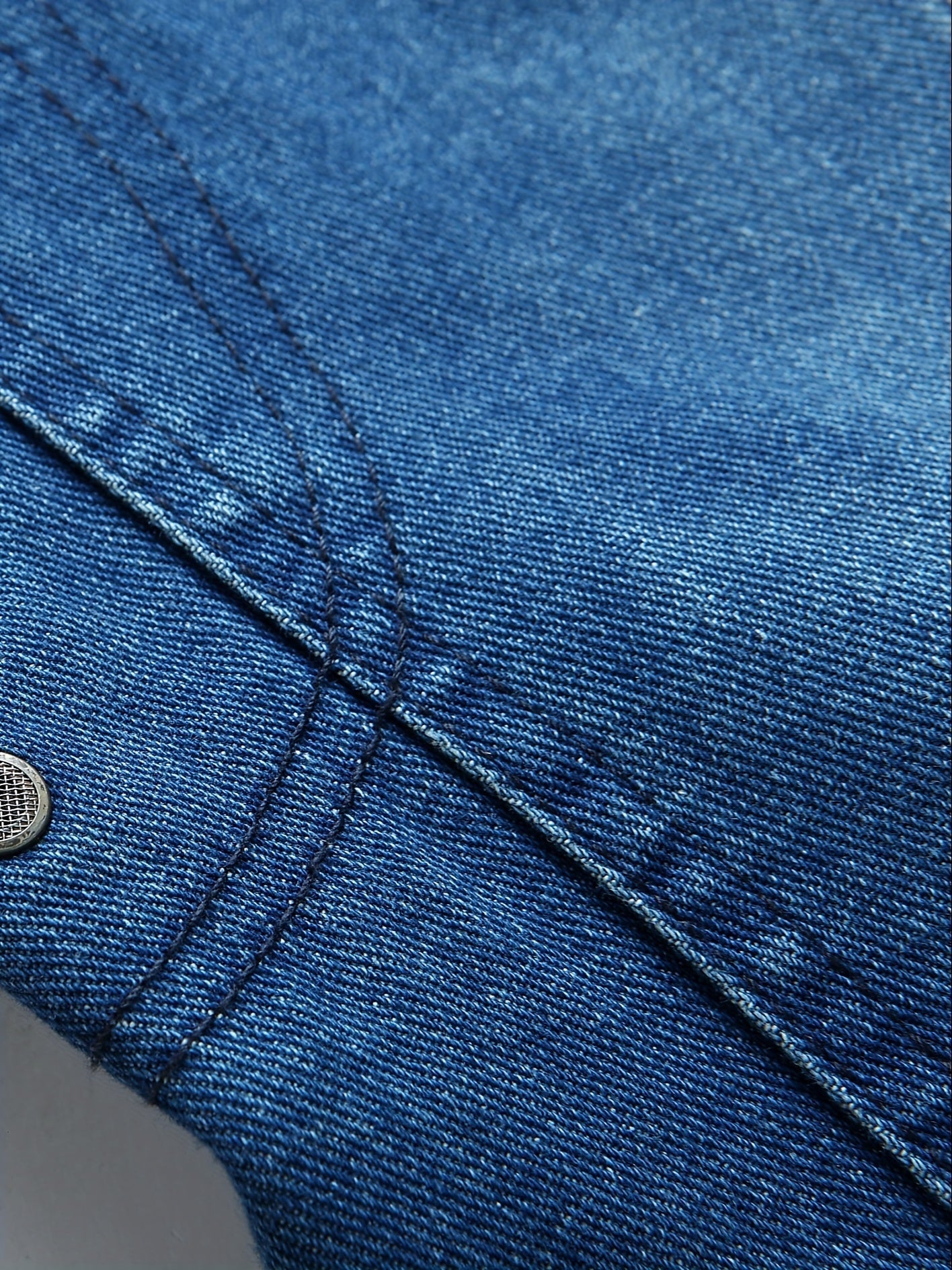 Men's Water-Resistant Denim Blazer with Long Sleeves, Button Closure, Flap Pockets