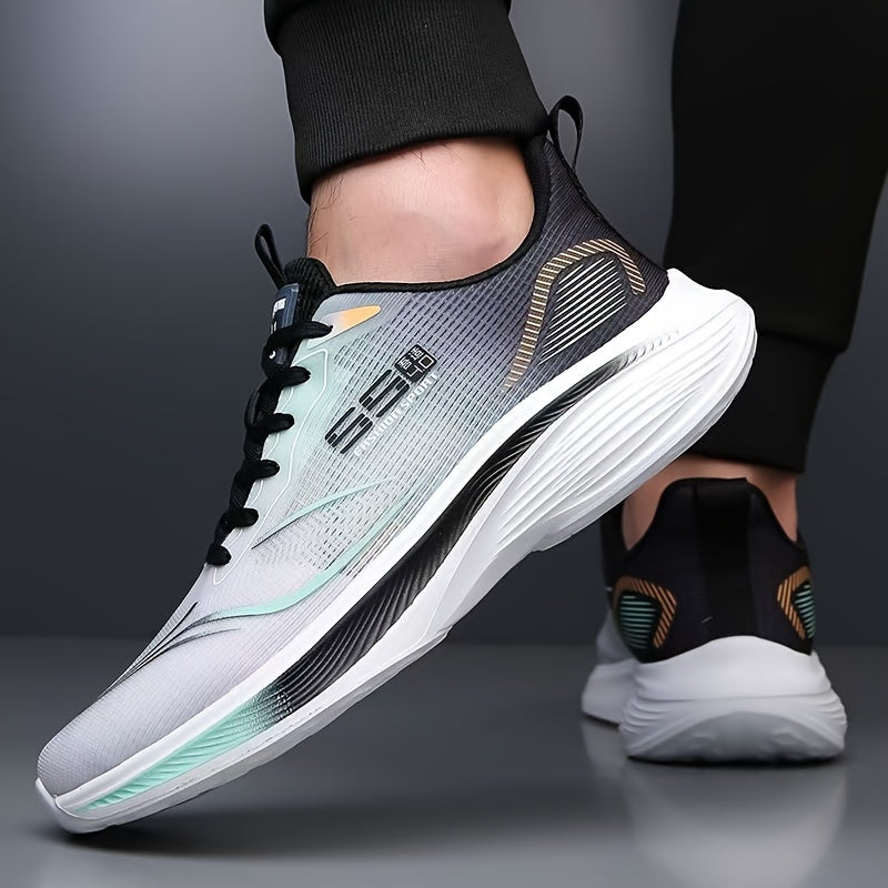 Men's Casual Sneakers Breathable Lightweight Durable Low Top Cloud Pattern MD Outsole