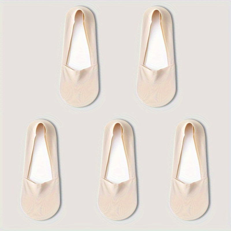 Women's Invisible Boat Socks 5 or 10 Pairs Non-Slip Shallow Mouth Summer