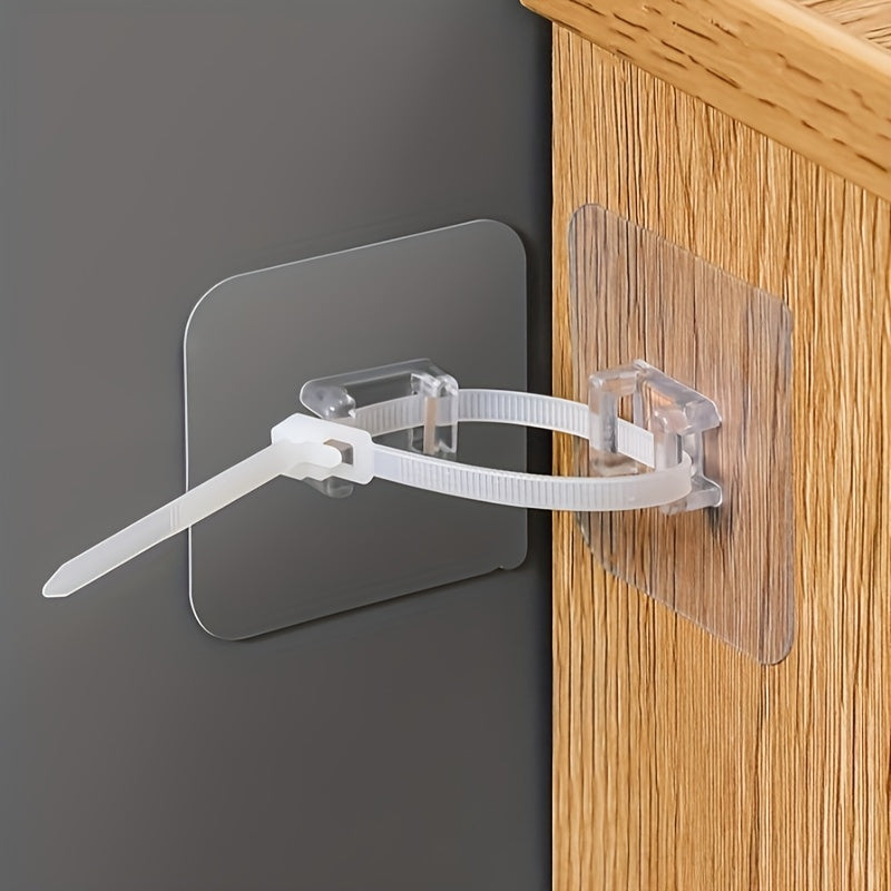 Wall-Mounted Furniture Tip-Over Prevention Device for Shoe Cabinet Shelf Wire Organizer