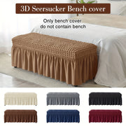 Защитите свою мебель стильно с помощью нашего прочного чехла для скамейки из сёрсакера, идеального аксессуара для домашнего декора в любой спальне, офисе или гостиной.