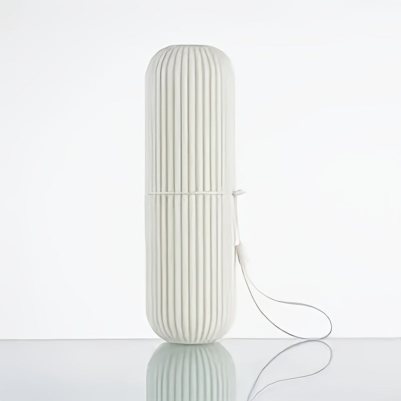 Portable Hypoallergenic Toothbrush Holder with Rinse Cup for Travel and Bathroom Use