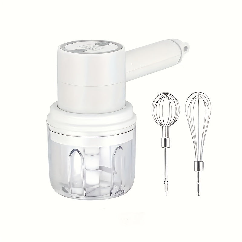 Picador de ajo eléctrico recargable por USB, batidora de mano para cocina y repostería
