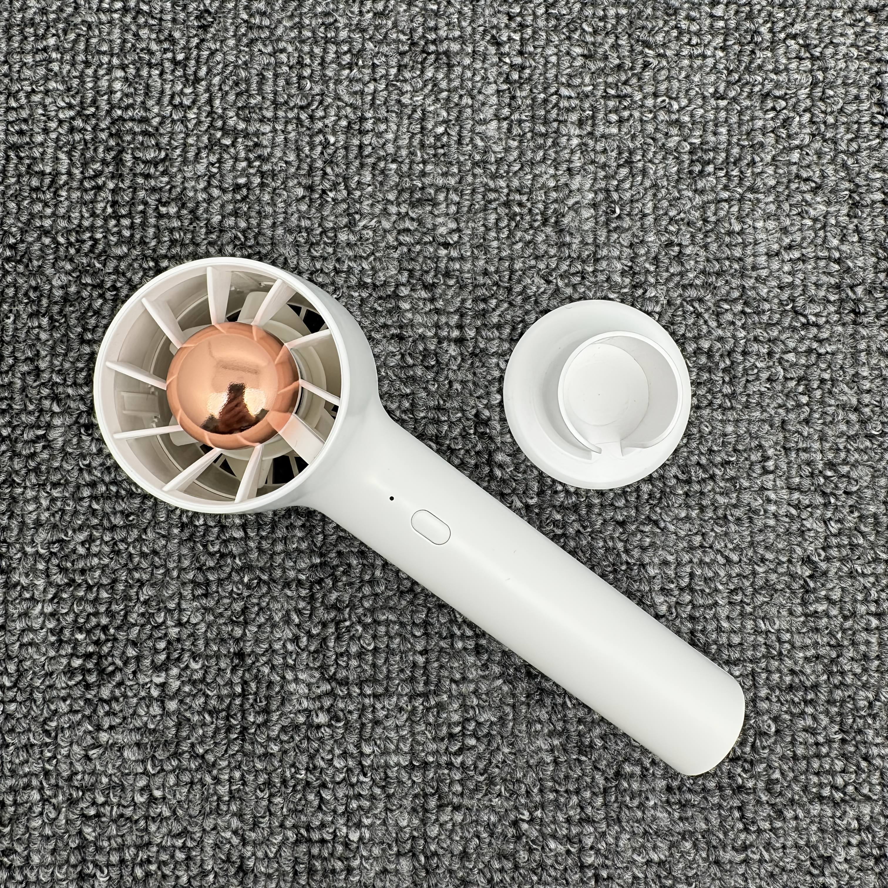 Green Handheld Mini Fan with 3 Speeds, Foldable, USB Rechargeable for Desktop and Personal Use