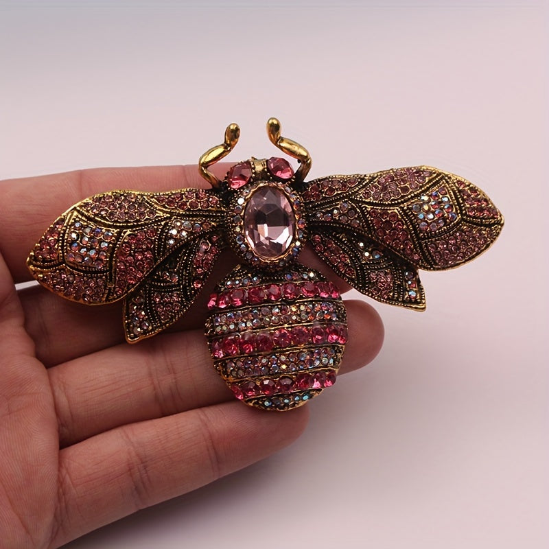Модная кристальная брошь в виде пчелы с блестящими стразами - стильная заколка для поднятия настроения