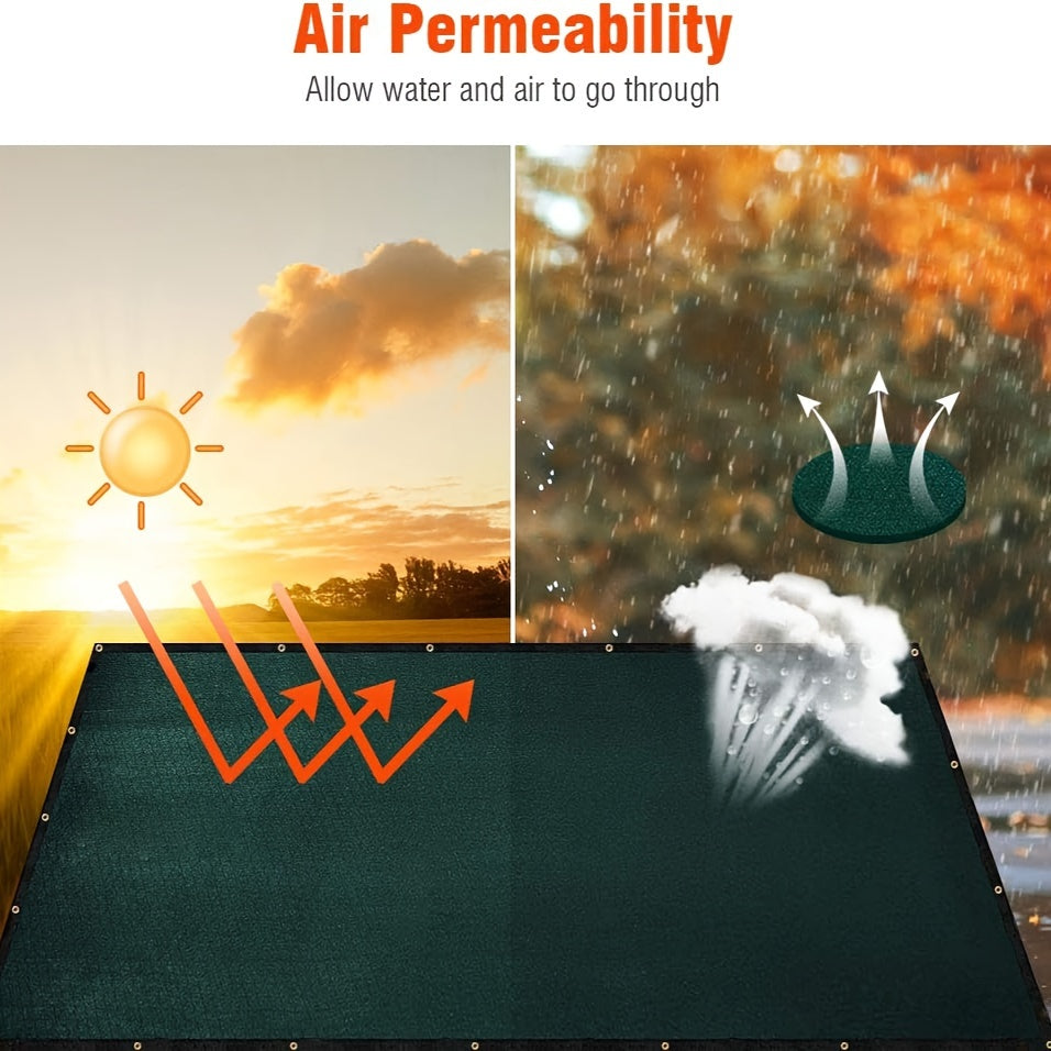 Green Privacy Fence with 6-Pin Encryption 90% Shading Aluminum Buckles 4 Corner Protectors