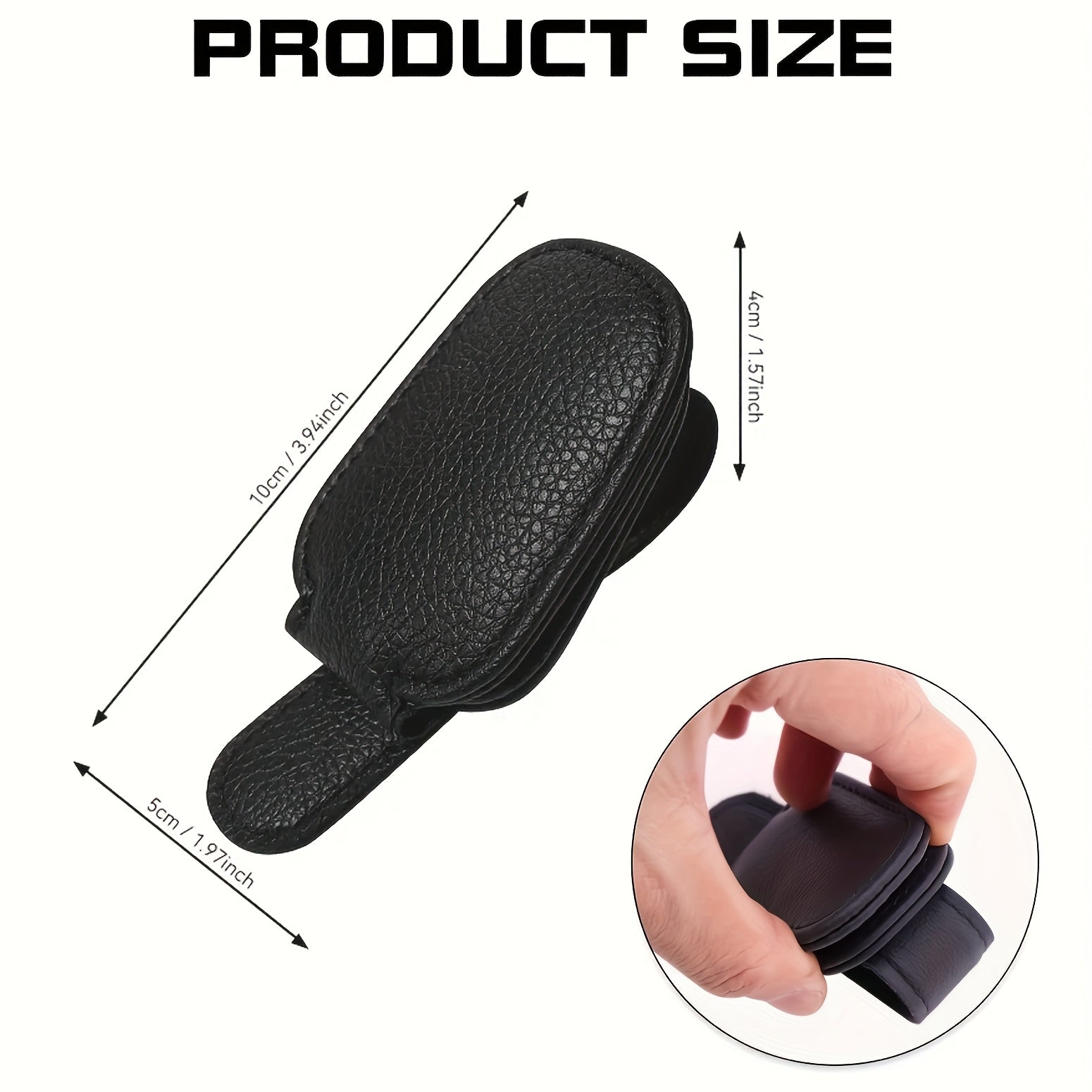 Universal avtomobil quyosh nuri shisha klipi Pu materialidan tayyorlangan ko'zoynak tutgichi