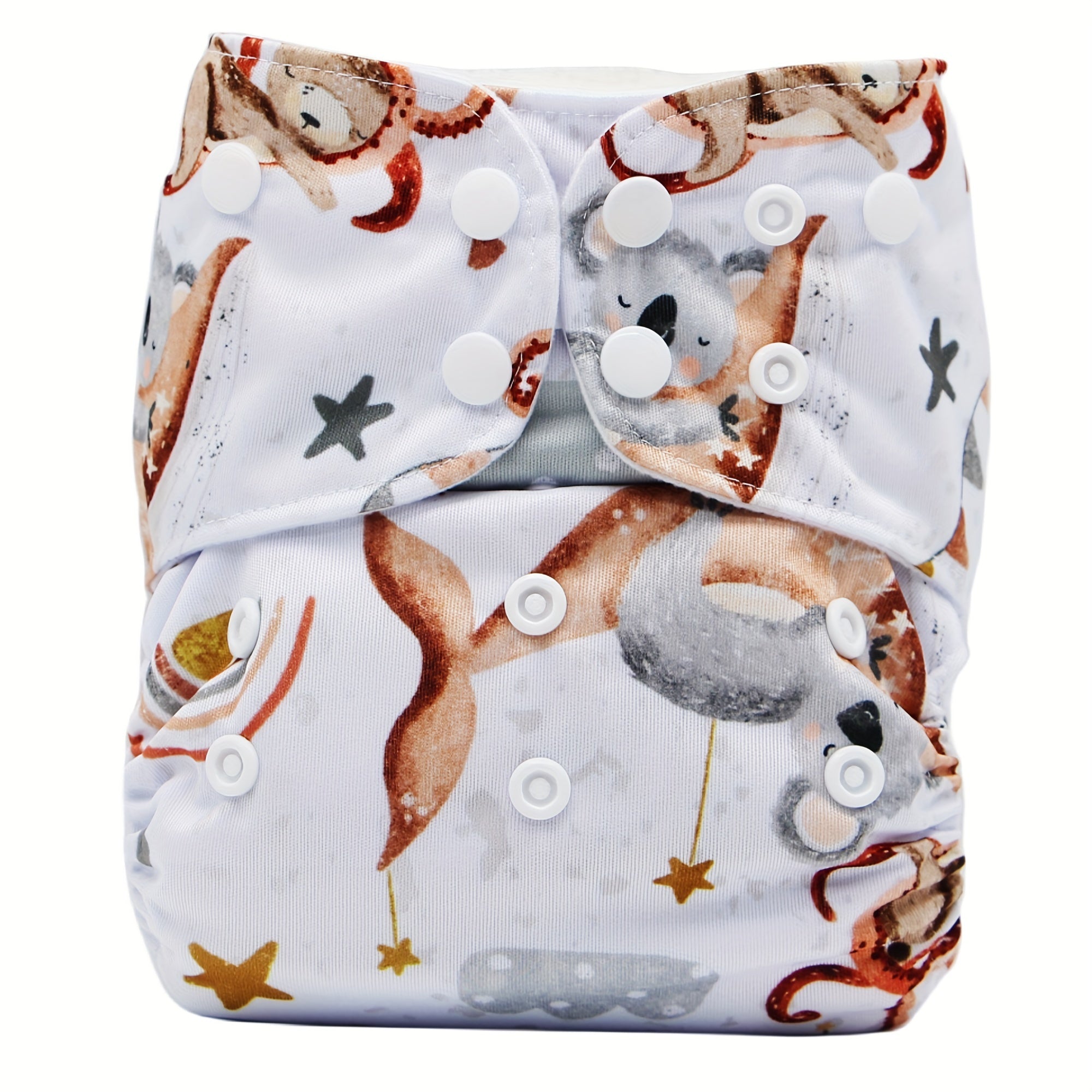 Reusable Waterproof Cloth Diapers for Infants to Toddlers 3-15kg Adjustable