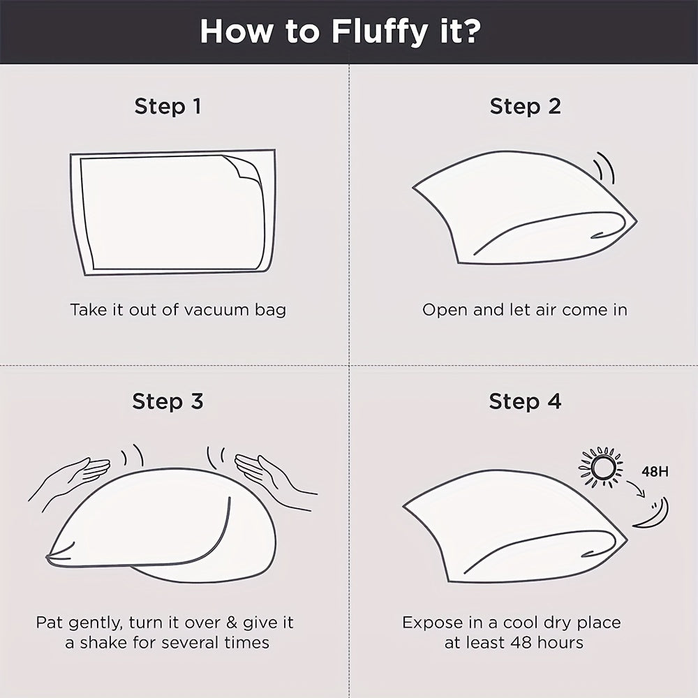 White Goose Feather and Down Pillow Insert 100 Cotton Hypoallergenic All-Season