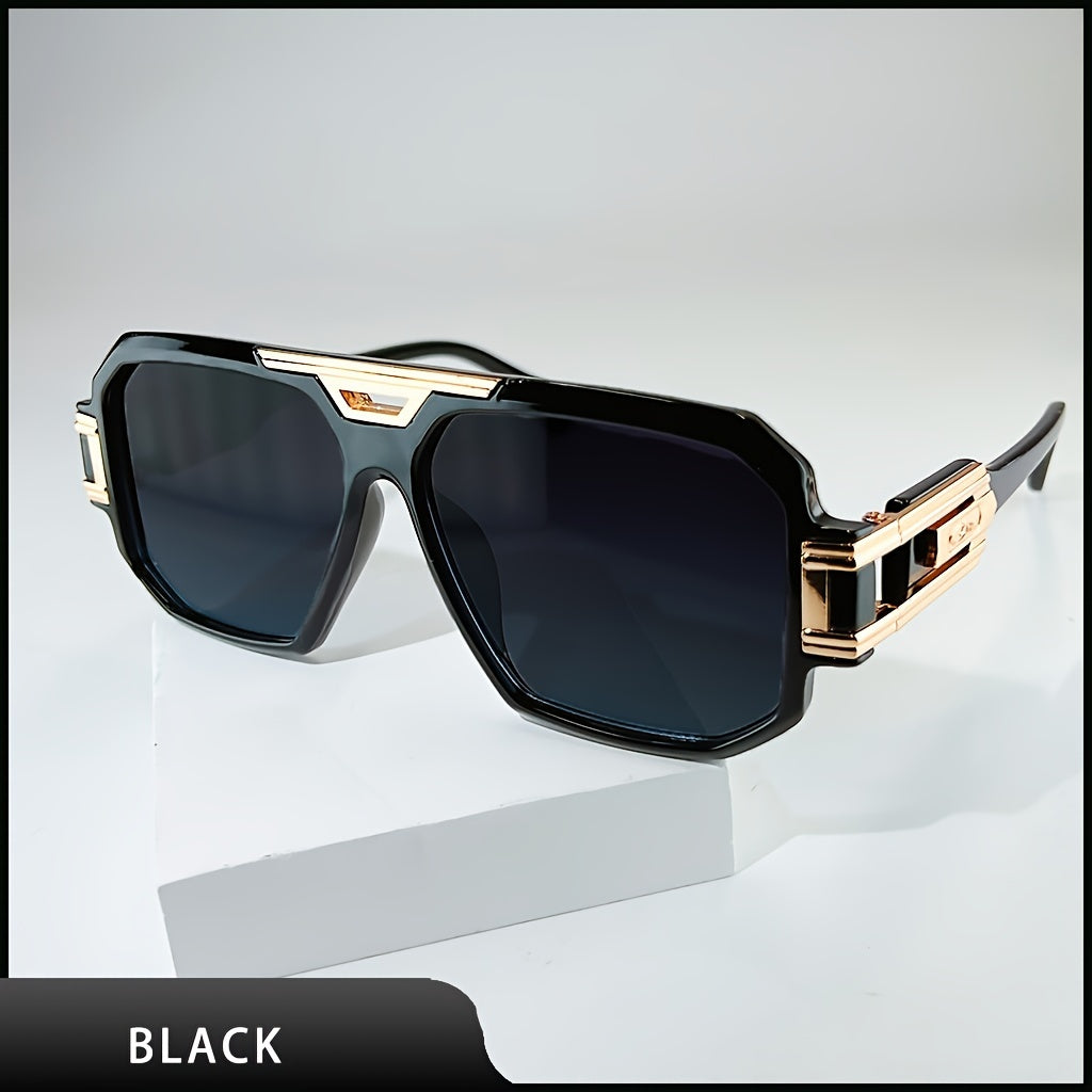 Erkaklar uchun kvadrat ramkali ko‘zoynaklar, retro uslub, moda ko‘zoynaklar, ko‘cha va kundalik kiyim uchun