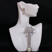 Ayollar uchun vintage rhinestone shisha brosh uchun zargarlik buyumlari kiyimlar va kardiganlar uchun