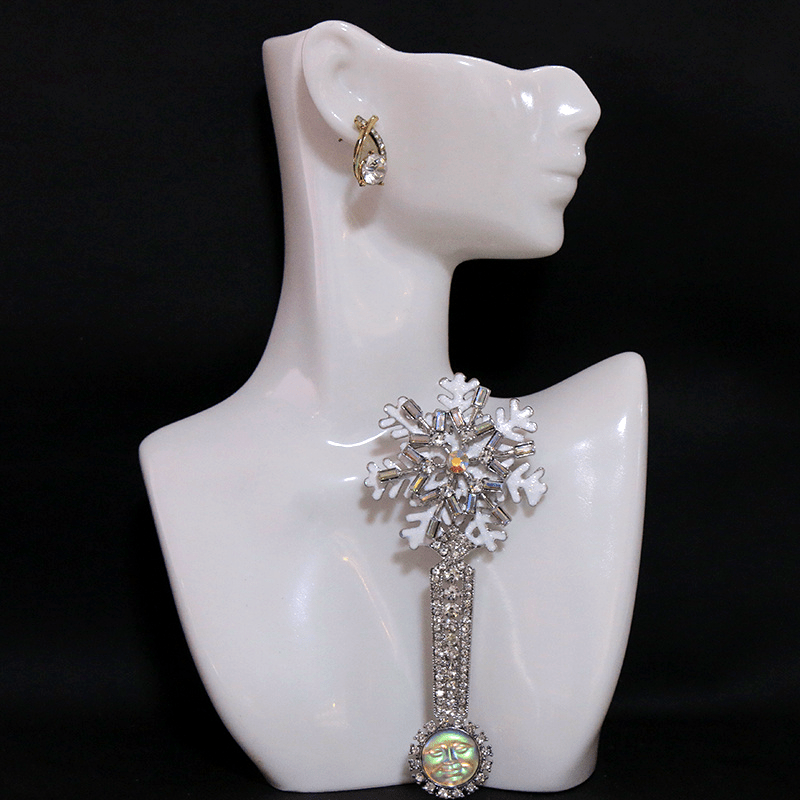 Ayollar uchun vintage rhinestone shisha brosh uchun zargarlik buyumlari kiyimlar va kardiganlar uchun