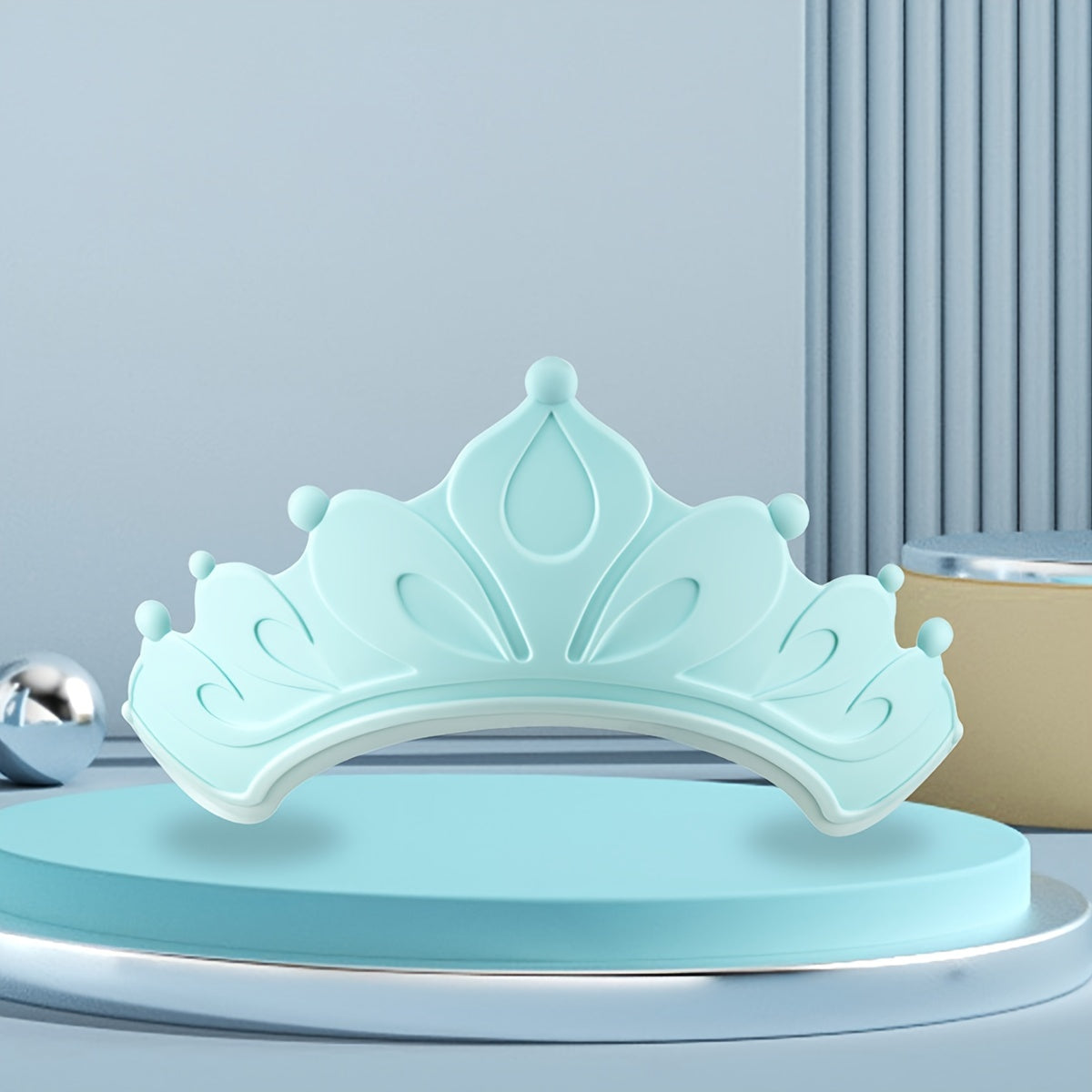 Crown-Shaped Shampoo Cap for Kids Multicolor PP TPE Material 3+