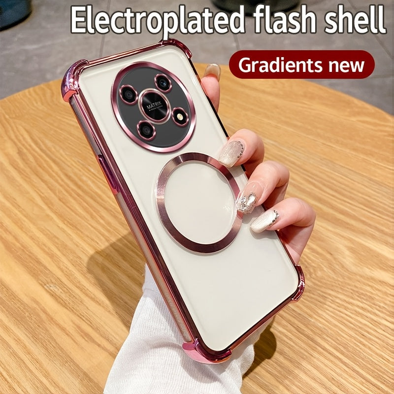 Luxury Heavy-Duty Shockproof Phone Case for Honor X7b X9 Series with Airbags and Magnetic Coil