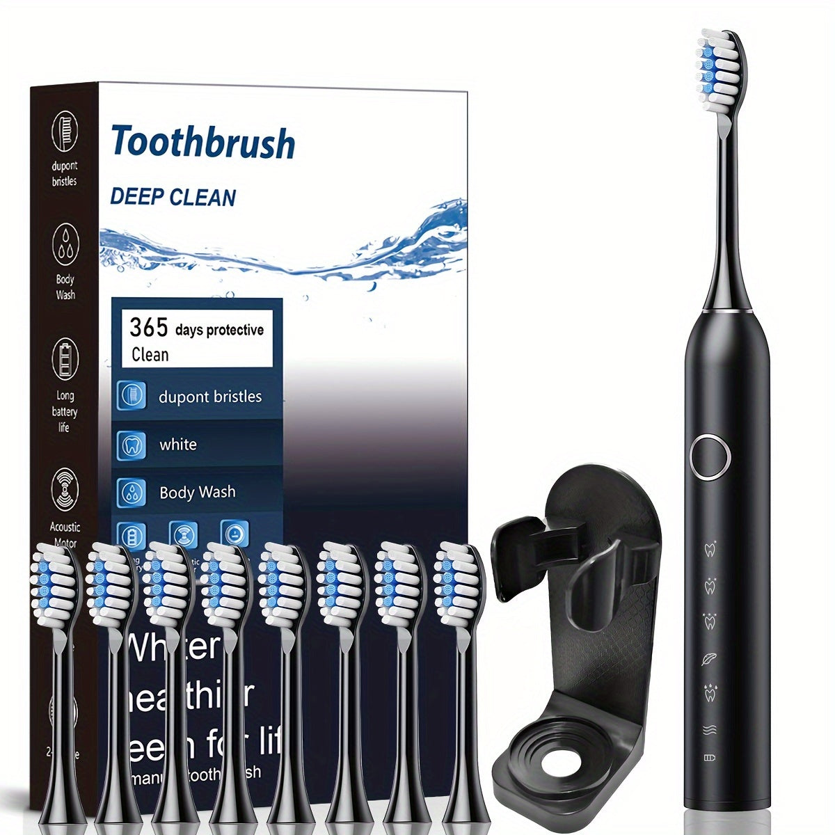 Rechargeable Electric Toothbrush for Adults Deep Clean 6 Modes USB Charging