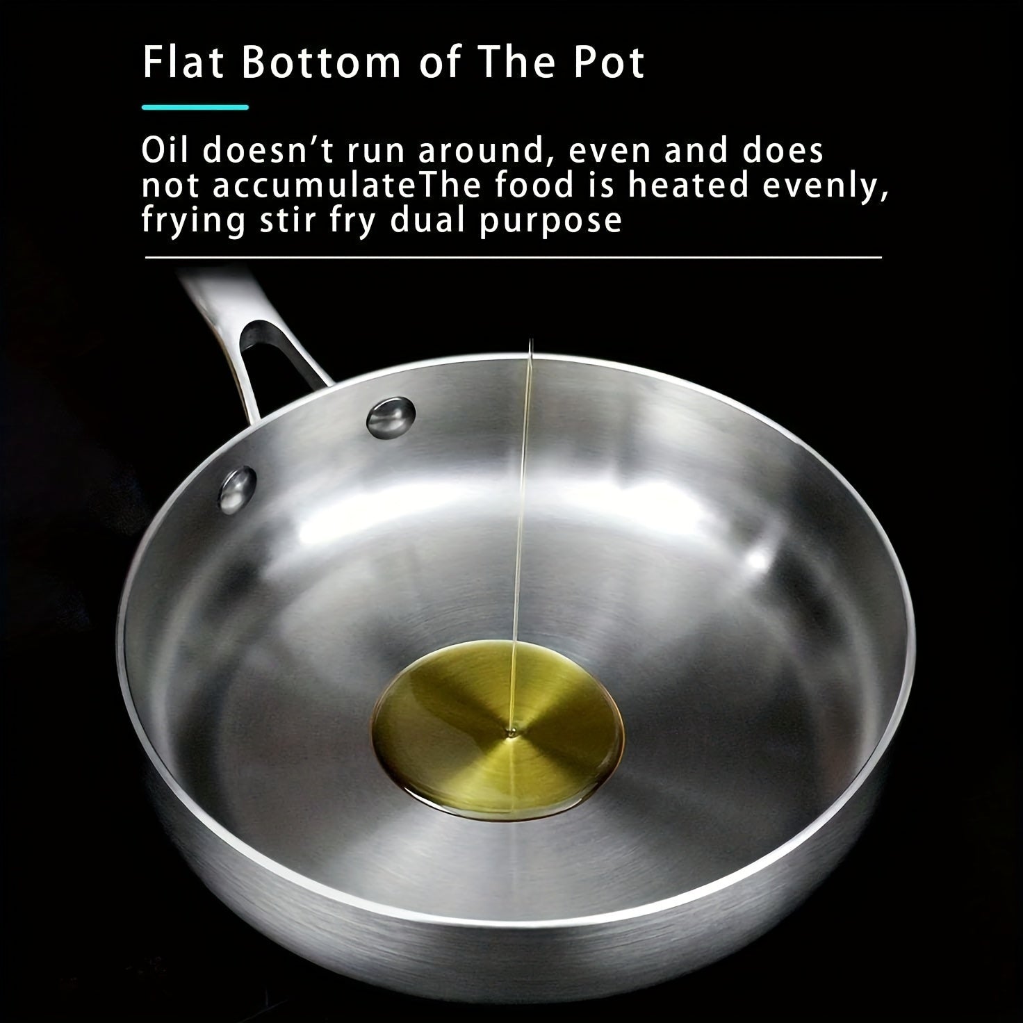 Stainless Steel Non-Stick Frying Pan Tri-Ply Induction Safe Dishwasher Safe 10 Inch