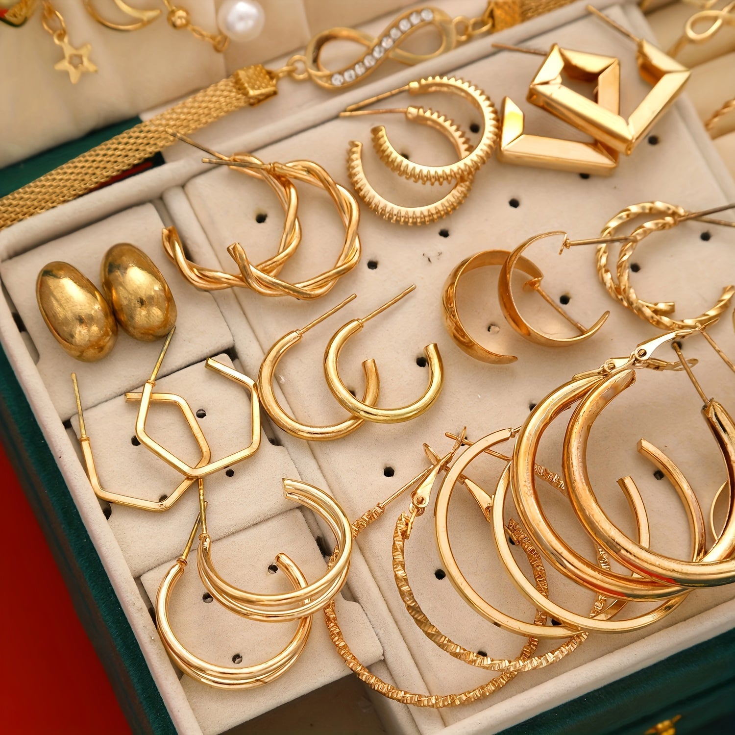 Women's Jewelry Set 58 Pieces Heart and Butterfly Faux Pearl Cubic Zirconia Gift