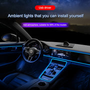 Luces interiores LED 3M/5M USB, luces decorativas inteligentes para ambiente, ideales para fiestas y vacaciones en coche