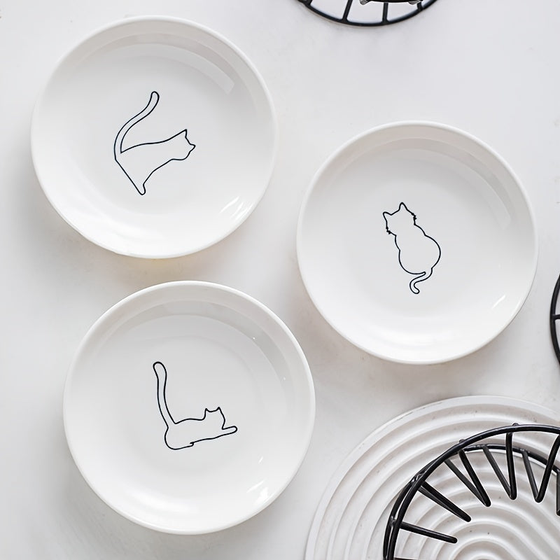 Cuencos de cerámica elevados para gatos con soporte y diseño amigable con los bigotes