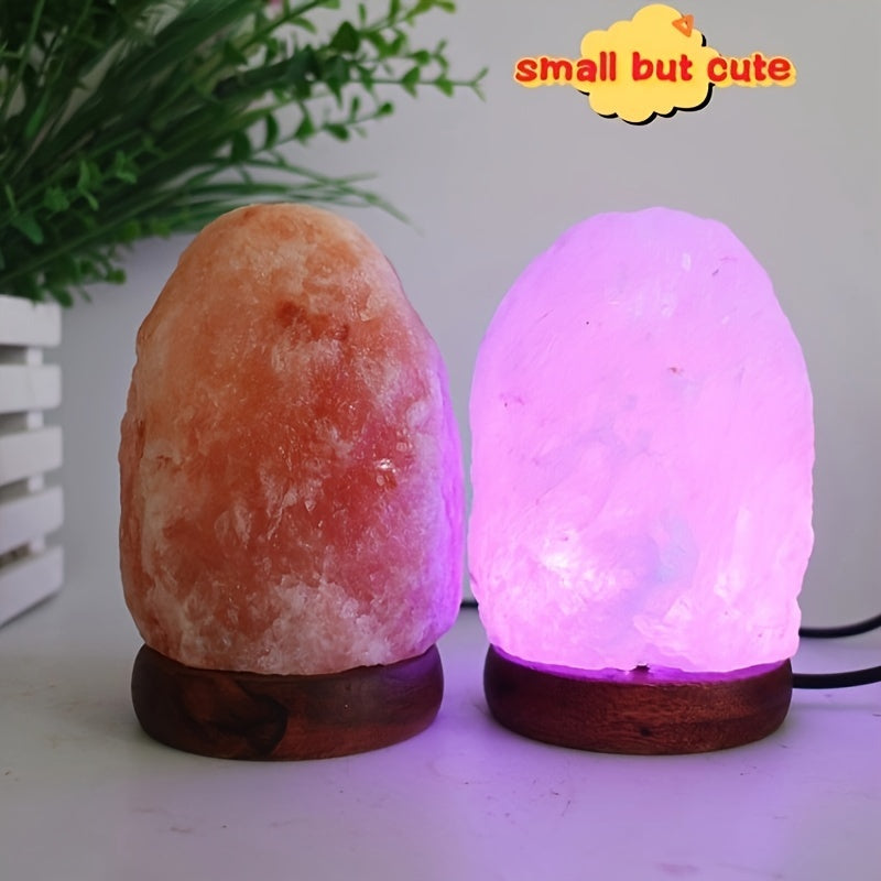 Colorful Mineral Salt Lamp Night Light for Bedroom Decor and Gift