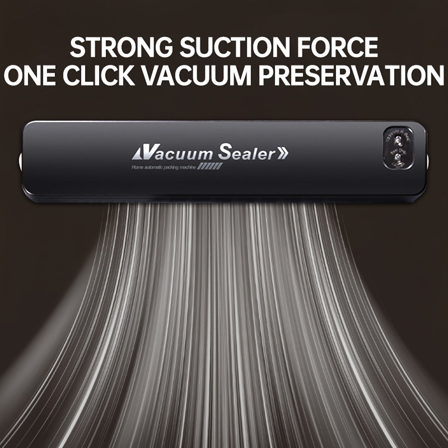 JKUOO Portativ Avtomatik Ovqatni Mulk bilan Yopish, Snak Bag Yopish, USB Qayta Zaryadlanadigan, Oshxona va Tashqi Pikniklar uchun Kichik Dizayn, Ichki Batareya bilan, Go'sht, Baliq va boshqalarni saqlash uchun Ideal.