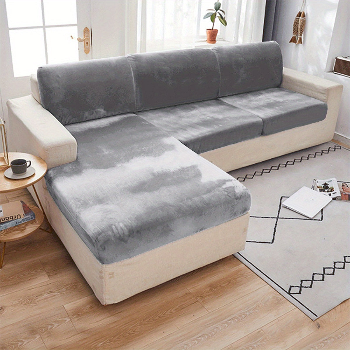 Кросс-бодерная европейская стильная наволочка из бархата серебристого лиса, утолщенная и эластичная с веревочным закрытием.