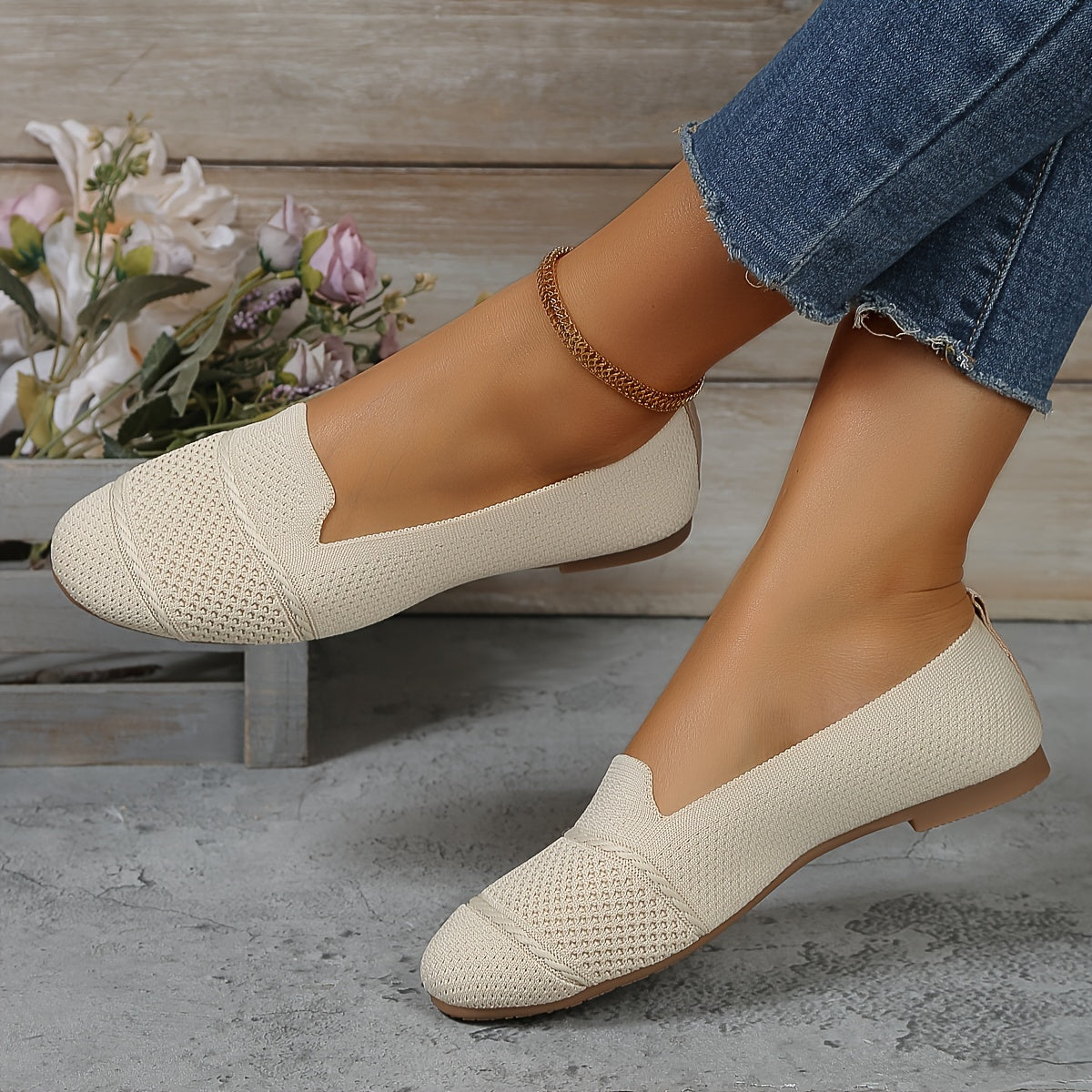 Zapatos planos casuales y transpirables para mujer para comodidad en verano