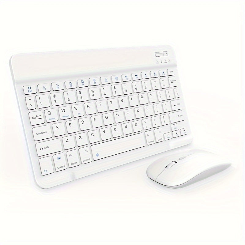Wireless Ultra-Thin Keyboard and Mouse Set for iPad Tablet and Laptop