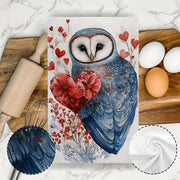 "Valentine's Owl Design" oshxona sochiqlari - 2 ta to'plam, juda yumshoq va yuqori singdiruvchi, mashinada yuvish mumkin bo'lgan idish qo'l sochiqlari, 40.64x60.96 sm - bayram bezaklari va oshxonada har kuni foydalanish uchun ideal.