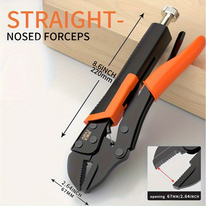 Тяжелые промышленные плоскогубцы из высокоуглеродистой стали с нескользящими рукоятками для работы с металлом и трубами