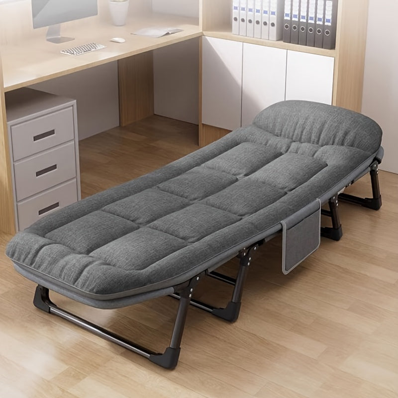 Cama plegable portátil para acampar con colchón y sillón reclinable