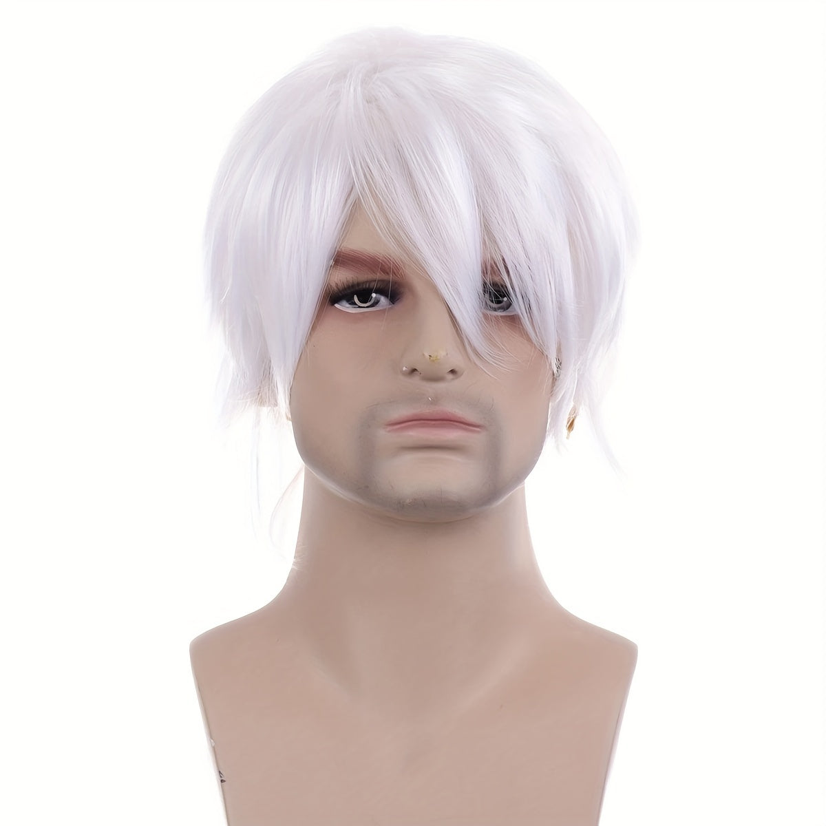 Unisex Curly Full Top Anime Cosplay Wig Head Cover for Costume and Party
