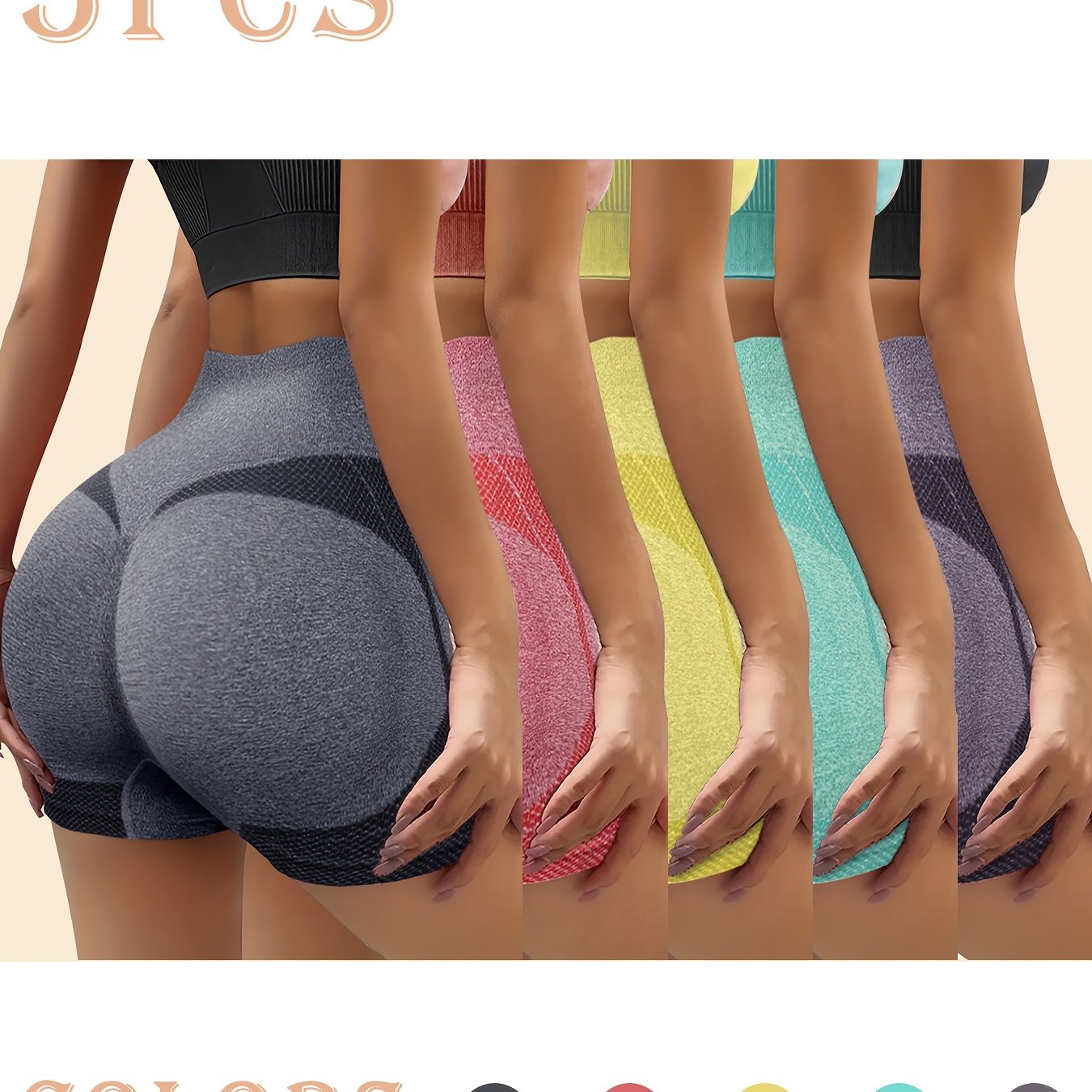 Women’s High-Waist Seamless Shaping Shorts Tummy Control Leg Slimming 5 Pack