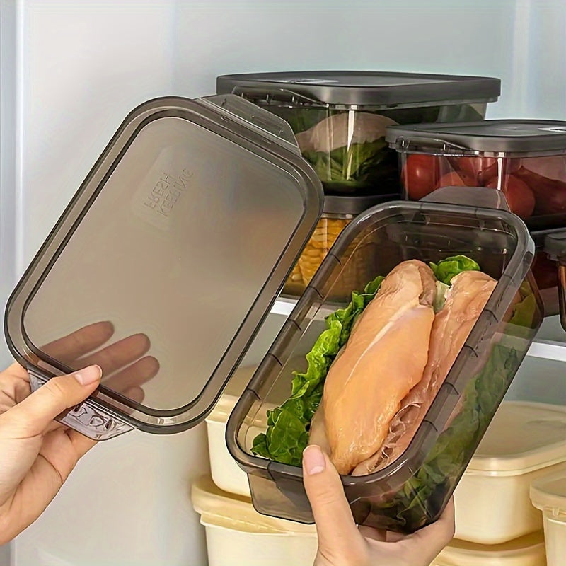 3 ta mikroto'lqinli xavfsiz plastik oziq-ovqat saqlash idishlari to'plami - ko'p maqsadli, xavfsiz klipli qopqoq, kvadrat dizayn, muzlatgich va mikroto'lqinli pechda foydalanish uchun xavfsiz, qulay oziq-ovqat saqlash uchun.