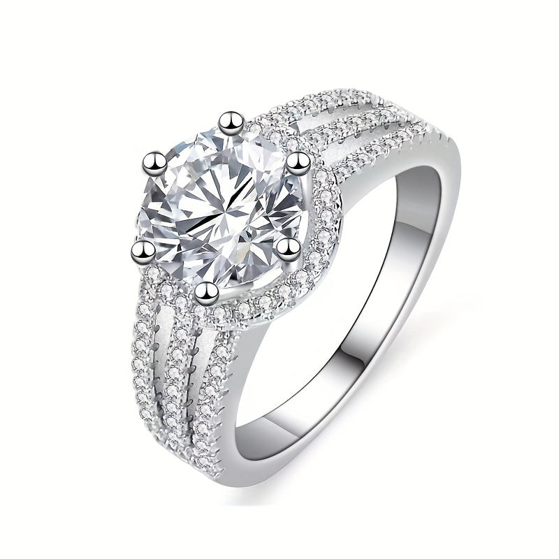 Moissanite Engagement Ring for Wedding Proposal Anniversary Gift