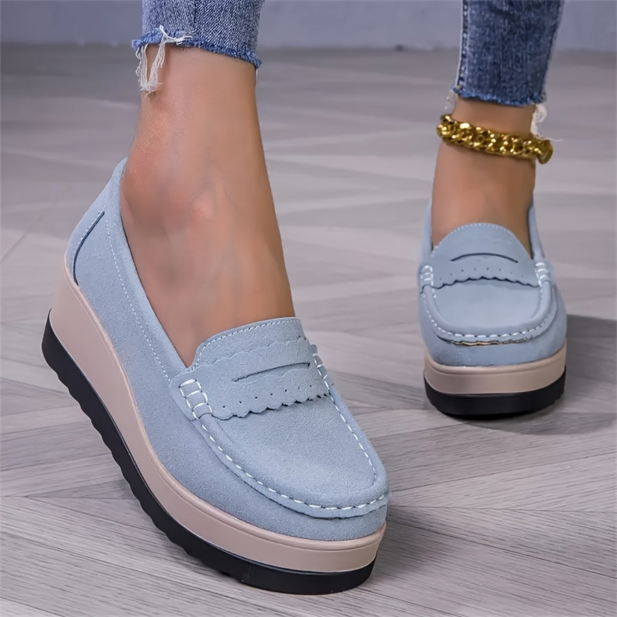 Женские слепоны-лоферы однотонного цвета, легкие искусственные комфортные туфли с простым дизайном носка для всех сезонов.