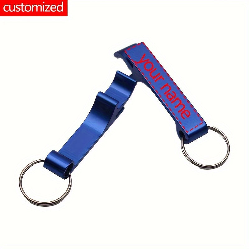 Индивидуальный красочный брелок из сплава с открывалкой для бутылок и пользовательским текстом, логотипом, номером телефона