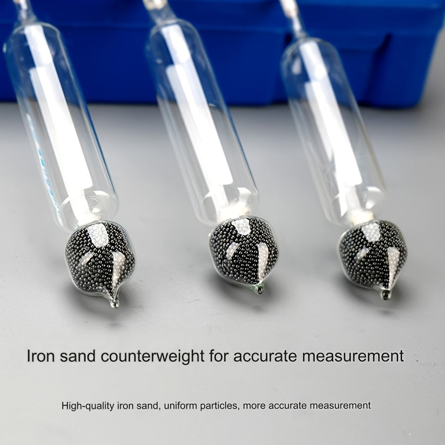 3-Piece Alcohol Meter Set with Conversion Table 0-100 Proof for Winemaking and Spirits Testing