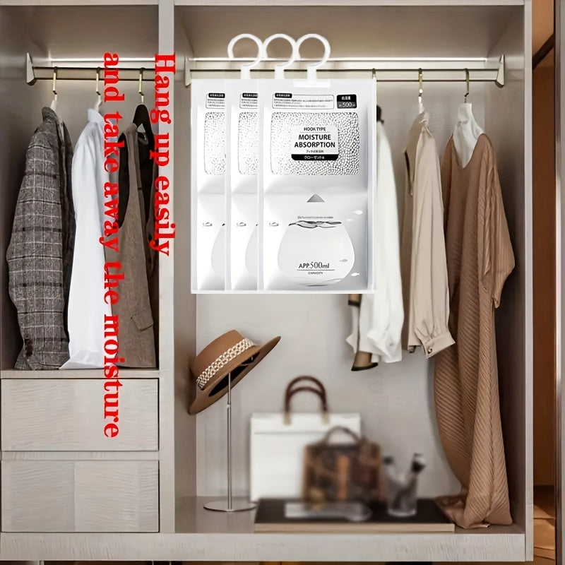 Комплект из 5 подвесных влагопоглотителей для шкафов, спален, ванных комнат, поглощающих влагу