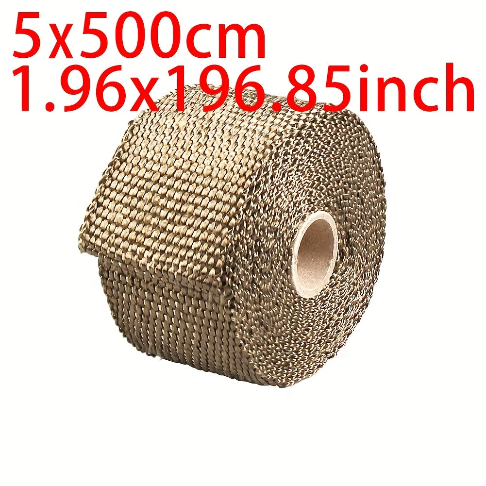 Universal chiqindi issiqlik qoplamasi lenta 5m x 5cm shisha tolali izolyatsiya silikon ko‘k