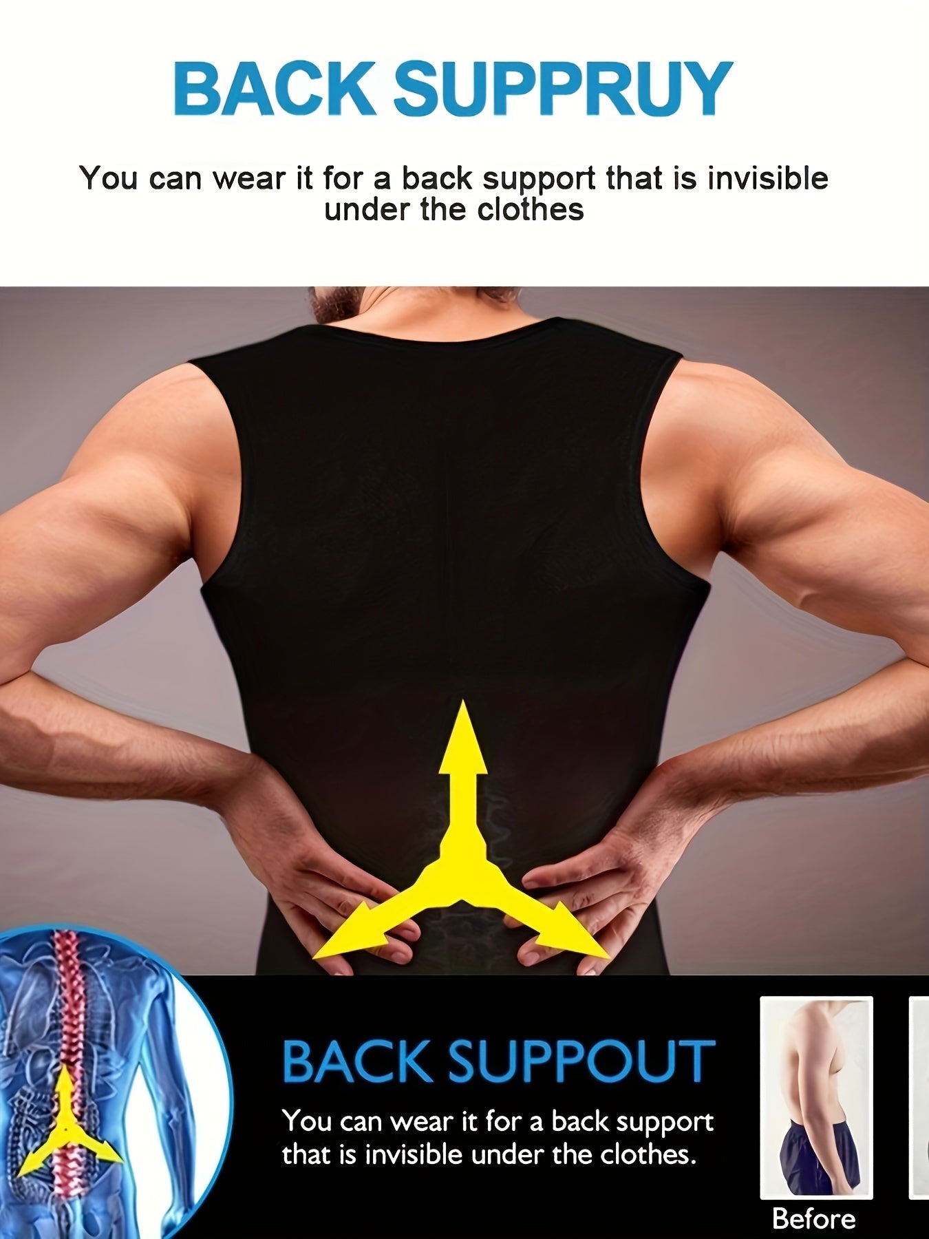 Chaleco casual sin mangas de color sólido para hombre con cuello redondo y tela elástica