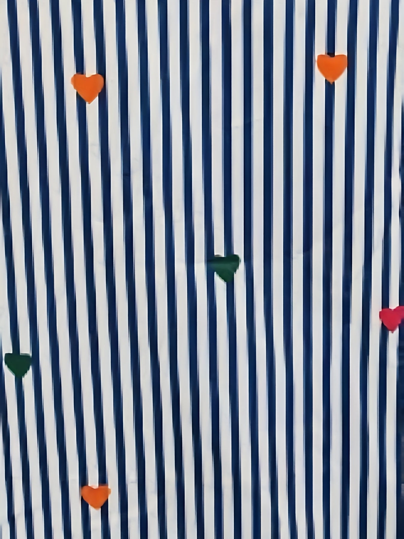 Plus o'lcham ayollar uchun kundalik chiziqli qisqa ko'ylak yurak bosma bilan