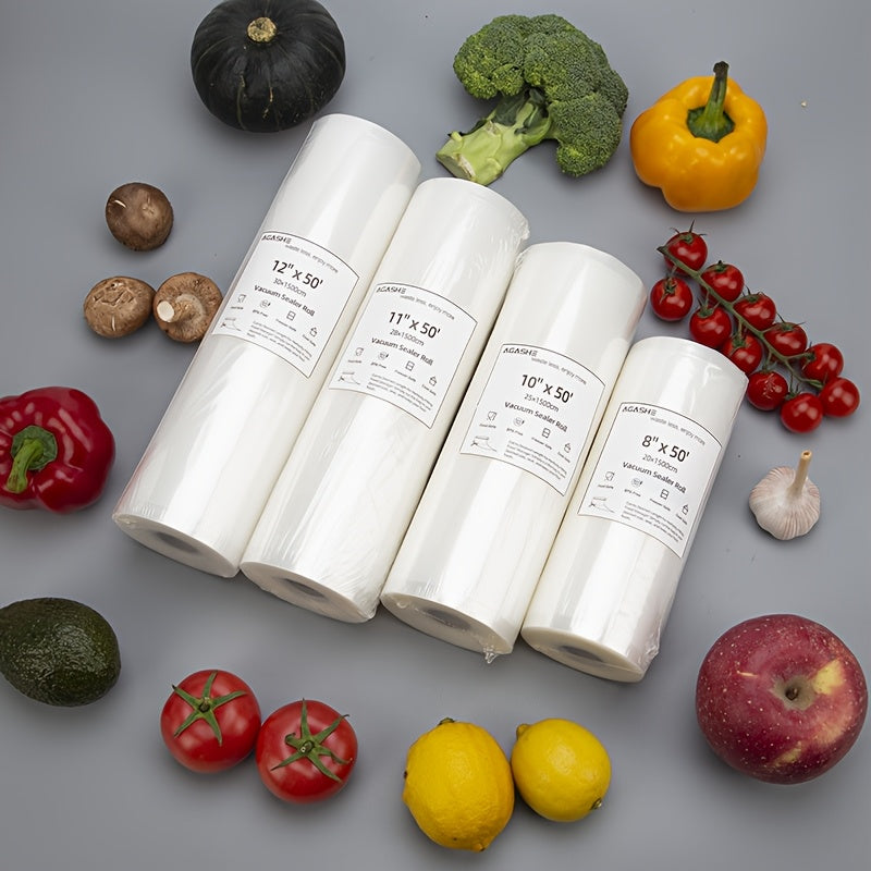 15m Vacuum Sealer Bag Roll Odor-Resistant Food Storage 12in x 50yd Easy-to-Cut